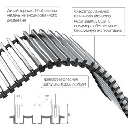 Внутрипольный конвектор Royal Thermo Atrium 90/250/1100-DG-U-LB